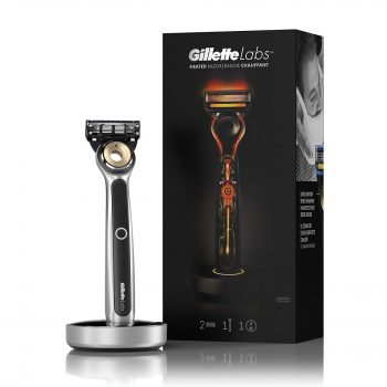 Gillette Heated Razor for Men, Deluxe Starter Shave Kit by GilletteLabs