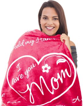 I Love You Mom Gift Blanket – Gifts for Mom