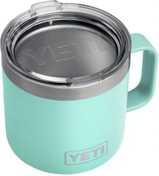 YETI Rambler 14 oz Stainless Steel Vacuum Insulated Mug with Lid, Seafoam